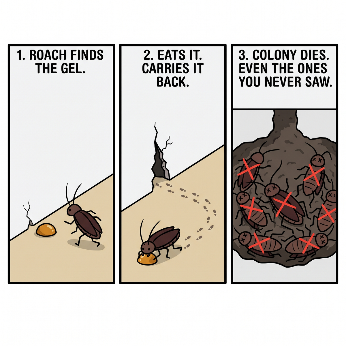 ONE ROACH CARRIES IT BACK AND KILLS THE WHOLE NEST (THE DOMINO EFFECT)