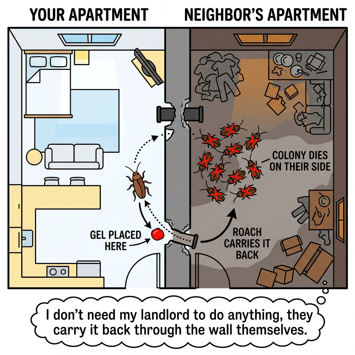 WORKS THROUGH SHARED WALLS (EVEN WHEN YOUR NEIGHBOR IS THE PROBLEM)